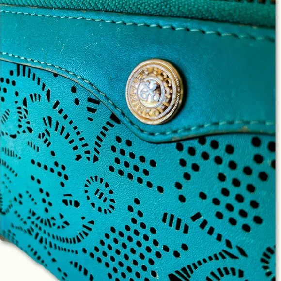 Rebecca Minkoff Teal Luma Large Zip Wallet - Picture 3 of 4